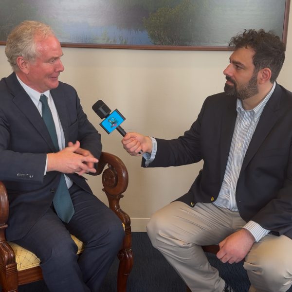 Joe Gallina and Democratic Senator Chris Van Hollen (D-MD)
