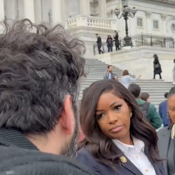 Joe Gallina and Democratic Congresswoman Rep. Jasmine Crockett (D-TX)