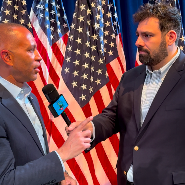 Joe Gallina and Democratic leader Hakeem Jeffries (D-NY)