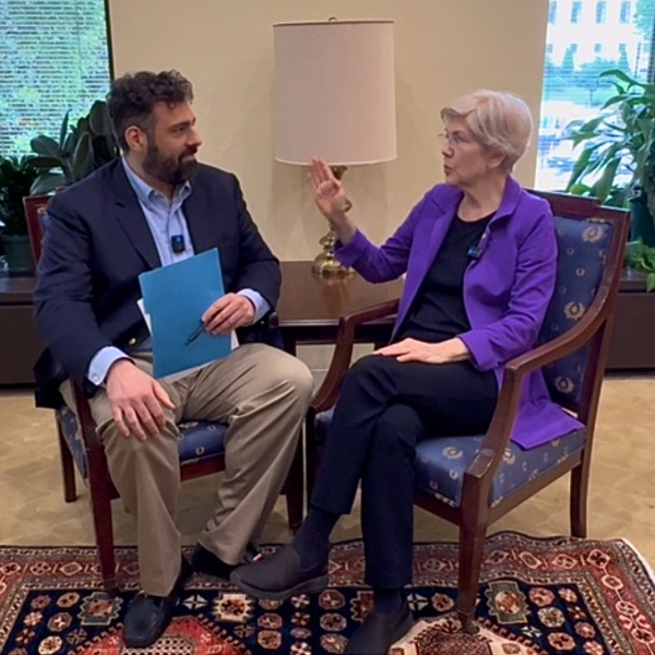 Joe Gallina and Democratic Senator Elizabeth Warren (D-MA)