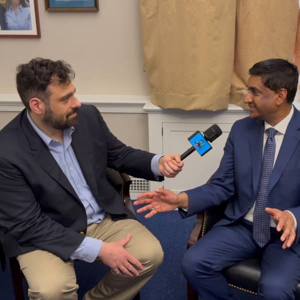 Joe Gallina and Democratic Congressman Rep. Ro Khanna (D-CA)